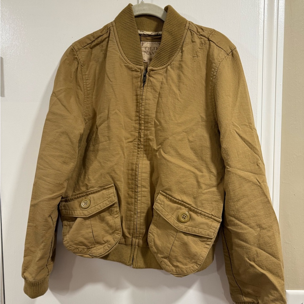 Old Navy Light Brown Bomber Jacket